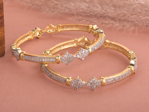 Stone-Studded Bangles Set of 2