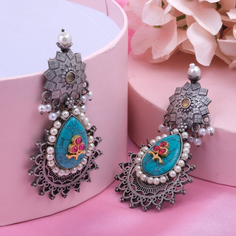 Meenakari Jhumka Earrings