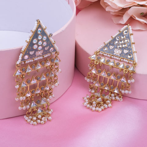 Meenakari Jhumka Earrings