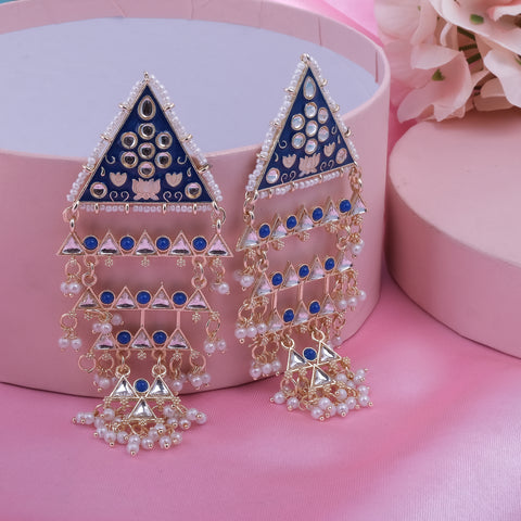 Meenakari Jhumka Earrings