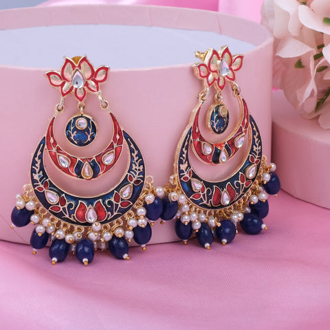 Meenakari Jhumka Earrings