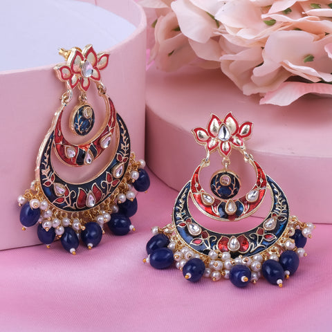 Meenakari Jhumka Earrings