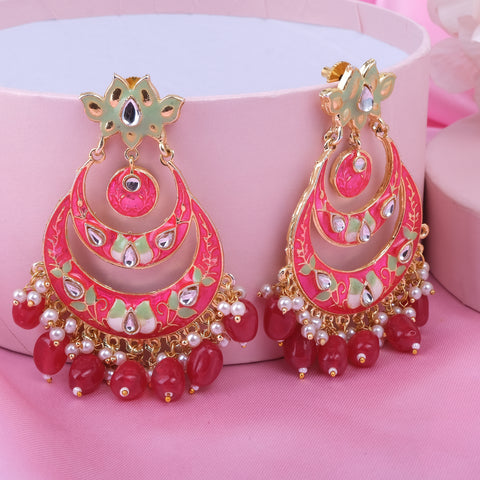 Meenakari Jhumka Earrings