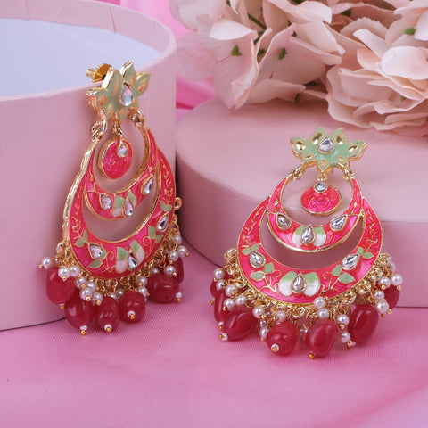 Meenakari Jhumka Earrings