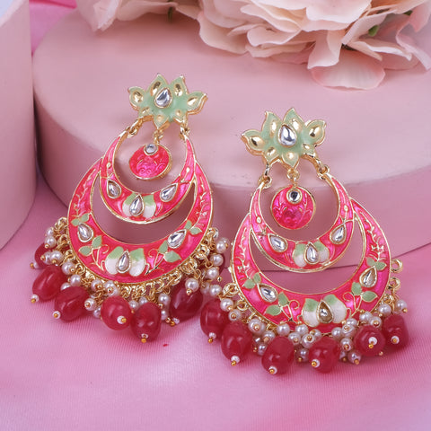 Meenakari Jhumka Earrings