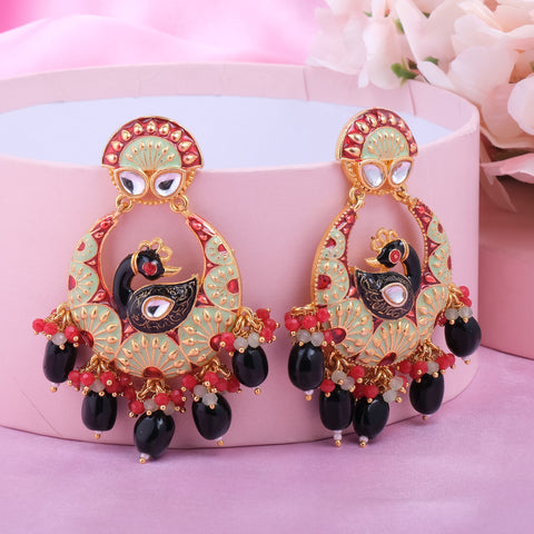 Meenakari Jhumka Earrings