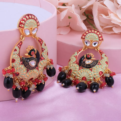 Meenakari Jhumka Earrings