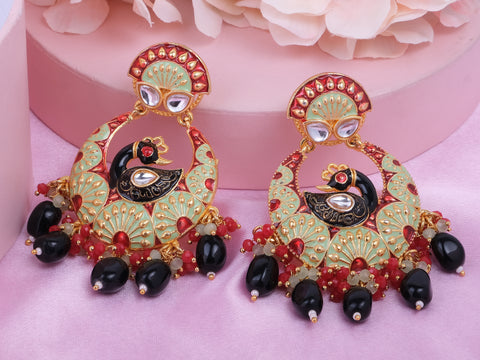 Meenakari Jhumka Earrings