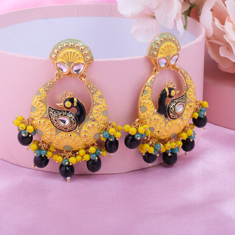 Meenakari Jhumka Earrings