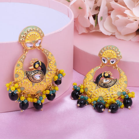 Meenakari Jhumka Earrings