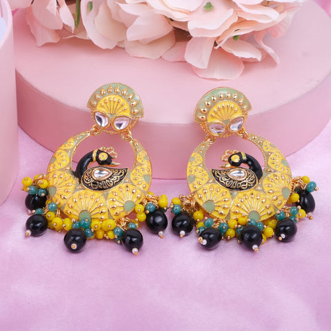 Meenakari Jhumka Earrings