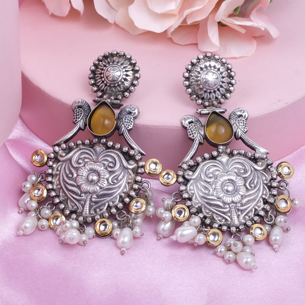 Meenakari Jhumka Earrings