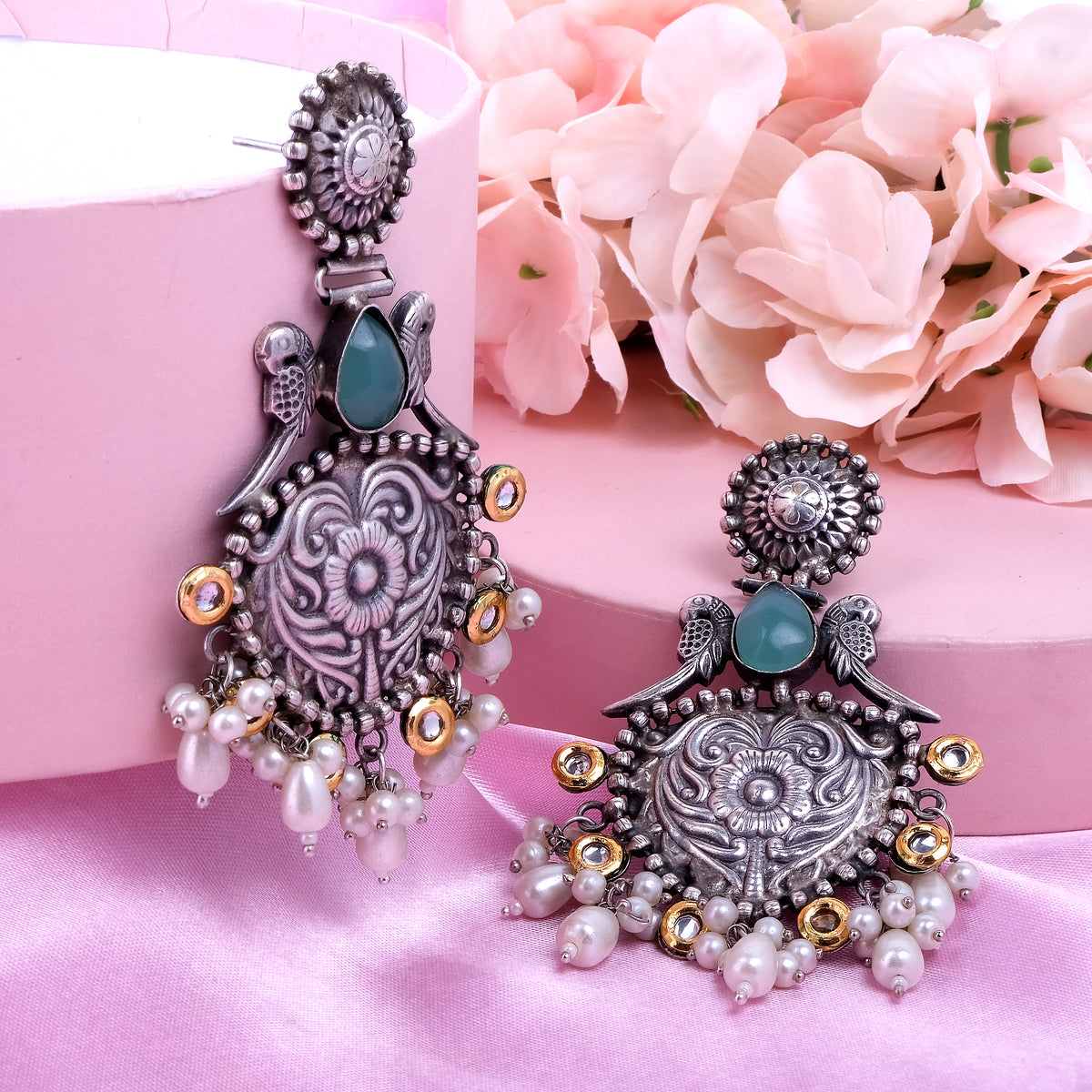 Meenakari Jhumka Earrings