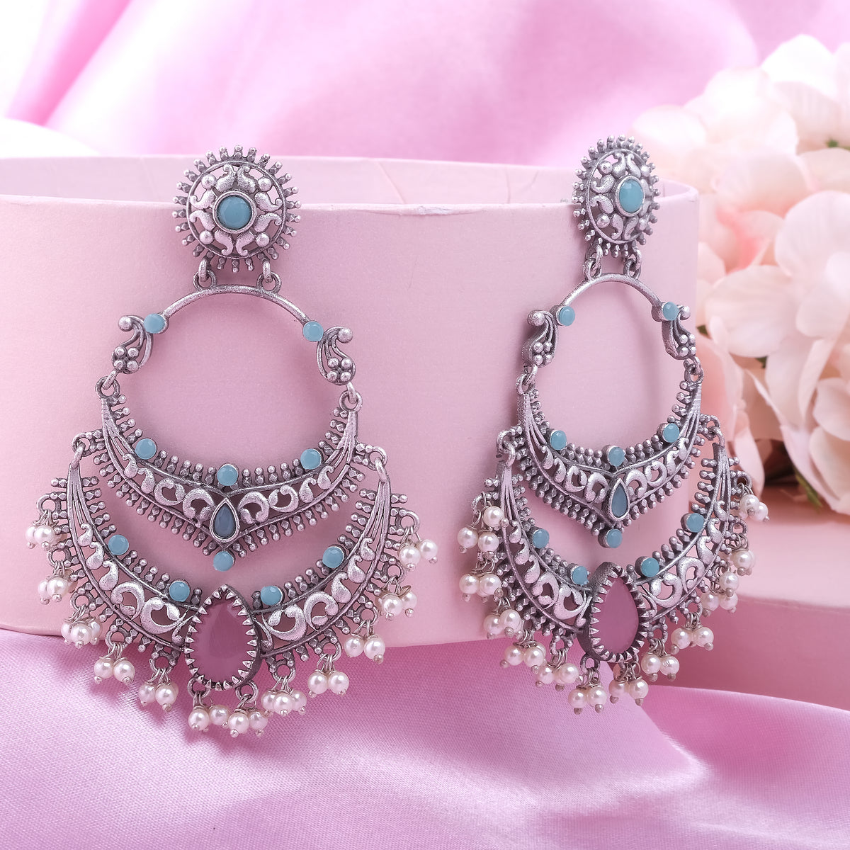 Meenakari Jhumka Earrings