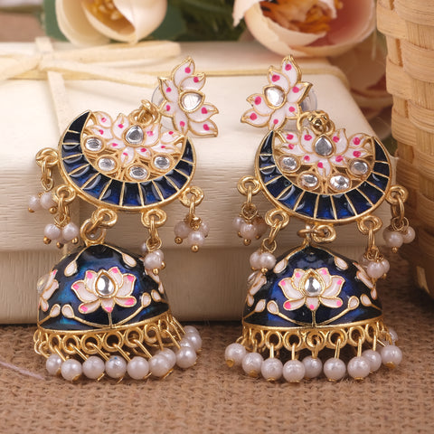 Meenakari Jhumka Earrings