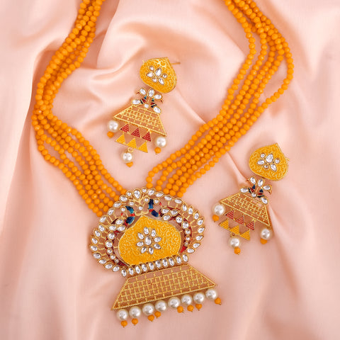 Meenakari Stone Studded Handacrafted Jewellery Set