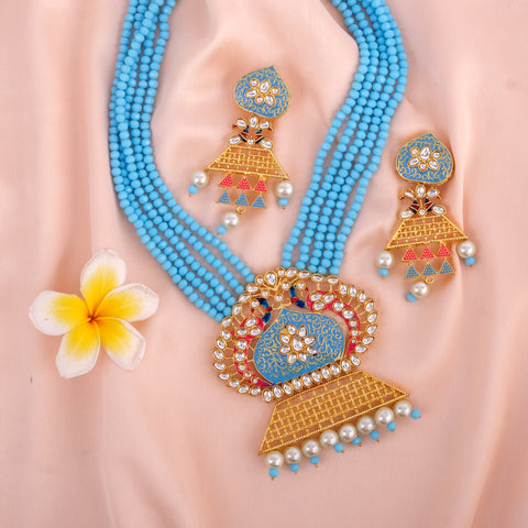 Meenakari Stone Studded Handacrafted Jewellery Set