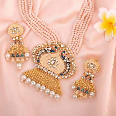 Meenakari Stone Studded Handacrafted Jewellery Set