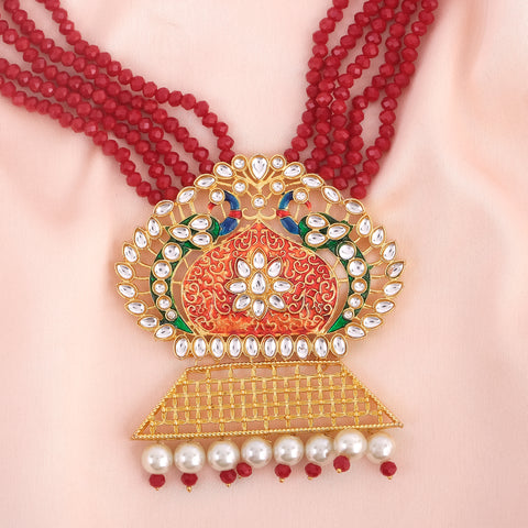 Meenakari Stone Studded Handacrafted Jewellery Set