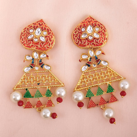 Meenakari Stone Studded Handacrafted Jewellery Set