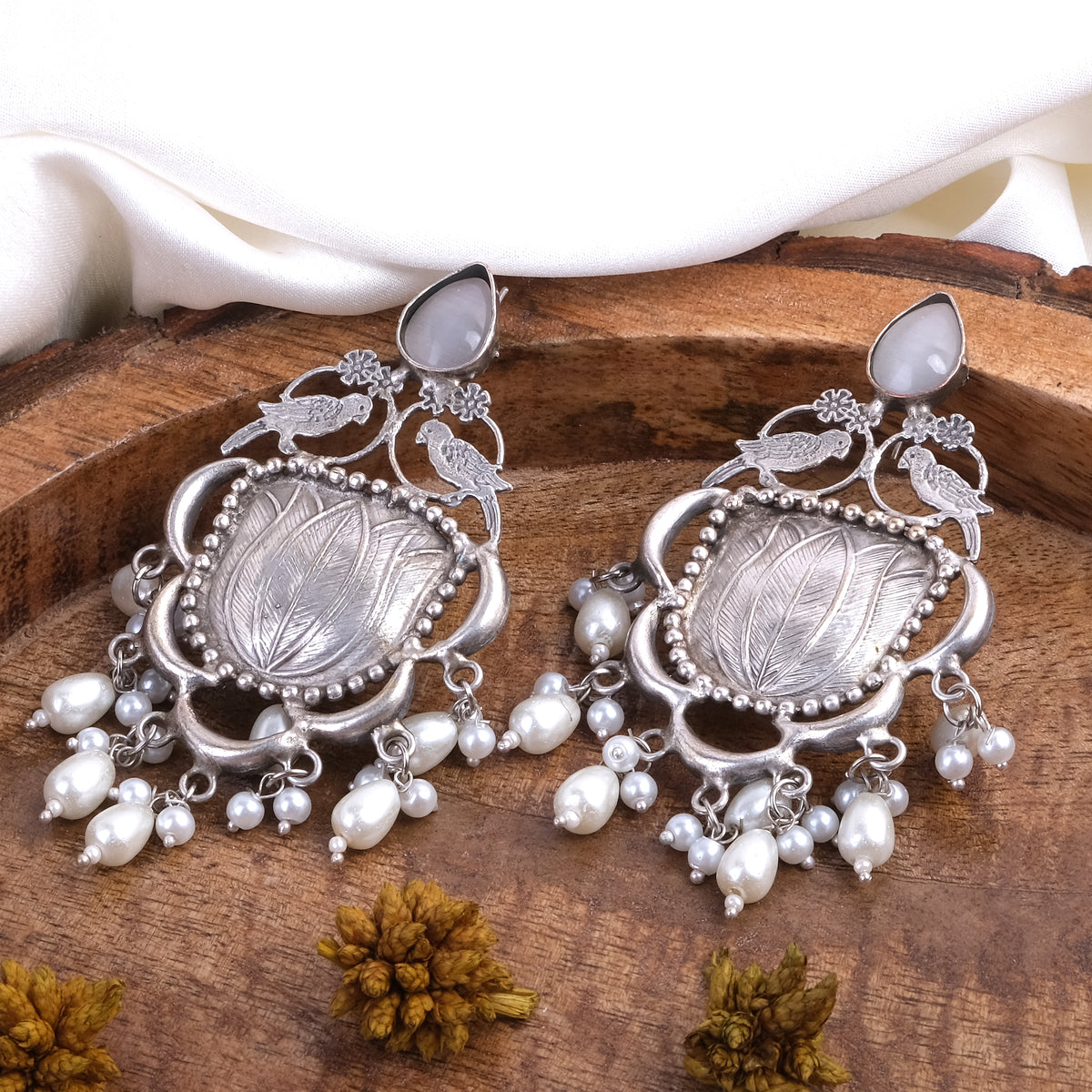 Stone Pearls Earrings