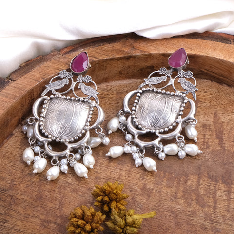 Stone Pearls Earrings