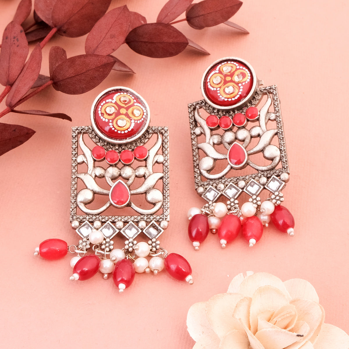 Beautiful Premium Quality Kundan Pearl Earrings